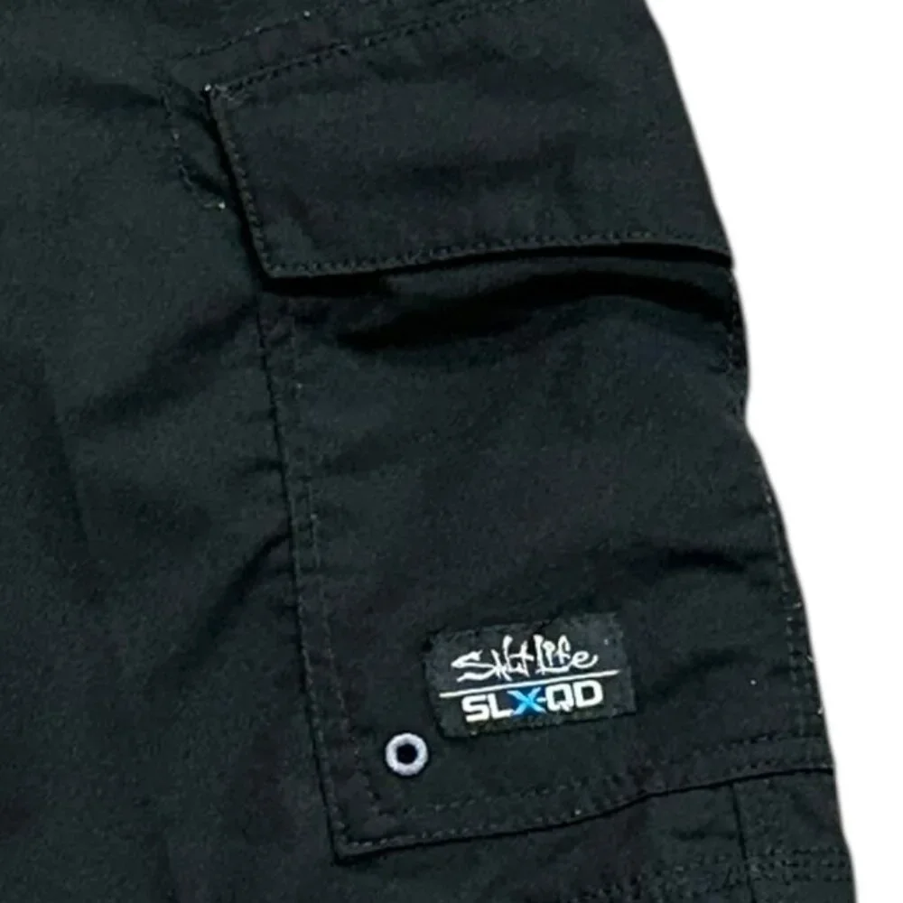 Salt Life SLX-QD Vapor Stretch Black Board Shorts‎ Swim Bathing Suit Size 30